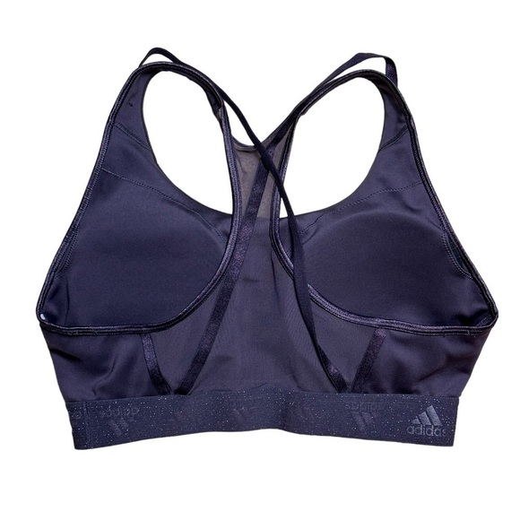 Adidas Deep Purple Racerback High Intensity Sports ‘Glam’ Bra US L - Picture 8 of 8